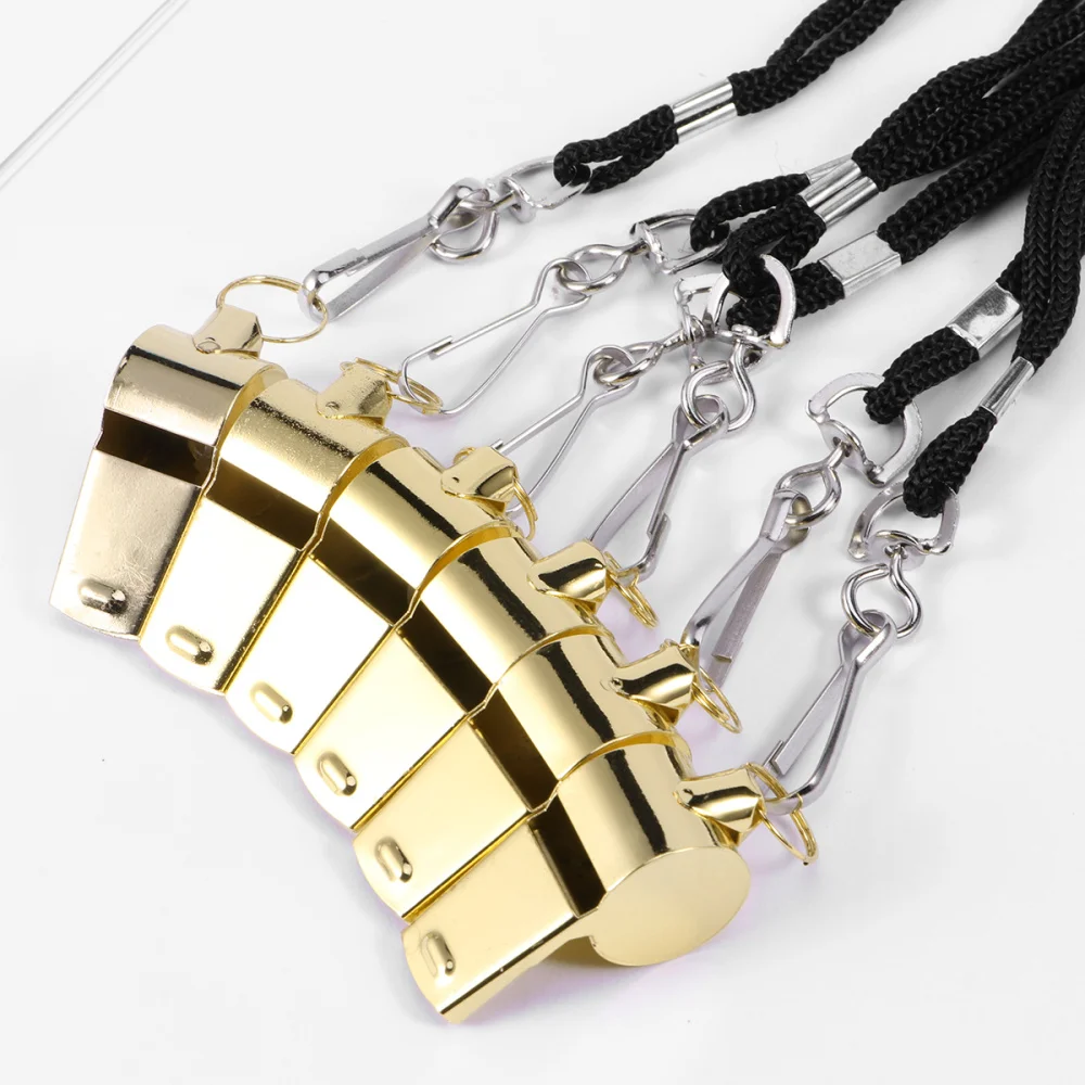 6 PCS Emergency Whistles Loud Outdoor Survival Whistles For School Gym Camping Hiking Training (Golden)
6 PCS Emergency Whistles Loud Outdoor Survival Whistles For School Gym Camping Hiking Training (Golden)