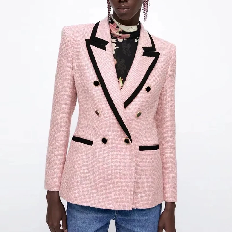 ZA Autumn Winter Women Blazer Jacket 2021 New Notched Vintage Double Breasted Coat Office Lady Long Sleeve Causal Tops Outerwear
ZA Autumn Winter Women Blazer Jacket 2021 New Notched Vintage Double Breasted Coat Office Lady Long Sleeve Causal Tops Outerwear