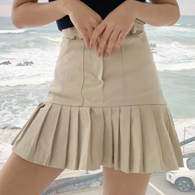 2021 Casual High Waisted Mini Skirt Ladies Preppy Style Korean Fashion Skirt Y2k Spring New Khaki Pleated Short Skirts Womens
2021 Casual High Waisted Mini Skirt Ladies Preppy Style Korean Fashion Skirt Y2k Spring New Khaki Pleated Short Skirts Womens
