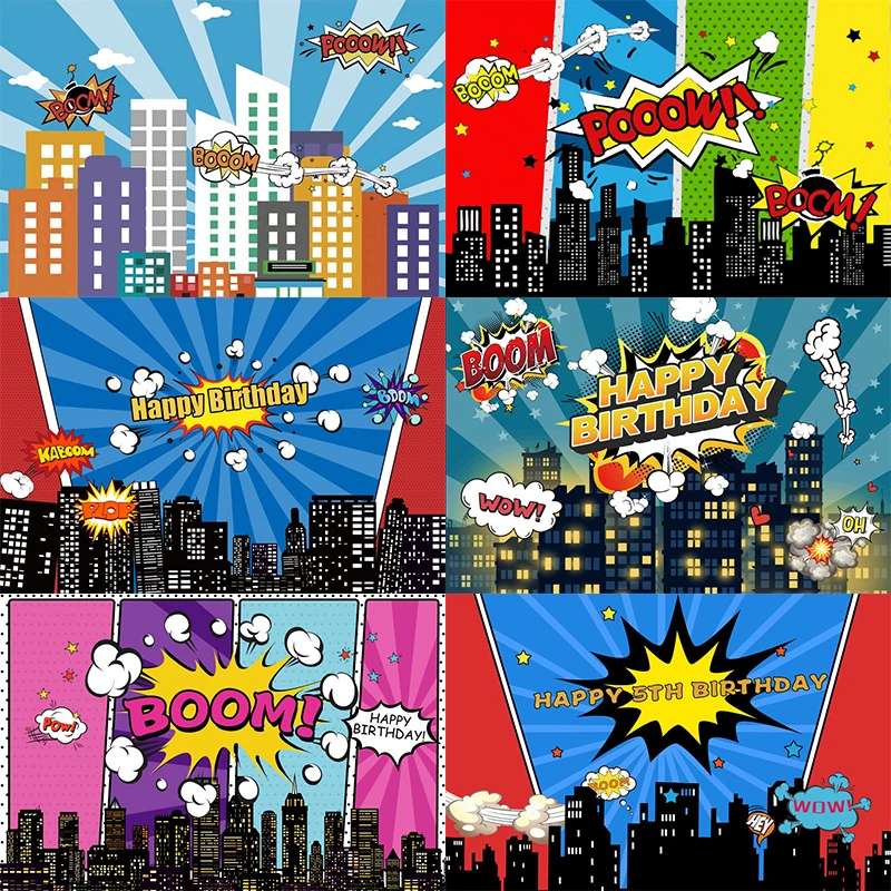 Superhero City Super Photography Backdrop Kids Happy Birthday Party Decor Baby Shower Customized Photo Background Decoration
Superhero City Super Photography Backdrop Kids Happy Birthday Party Decor Baby Shower Customized Photo Background Decoration