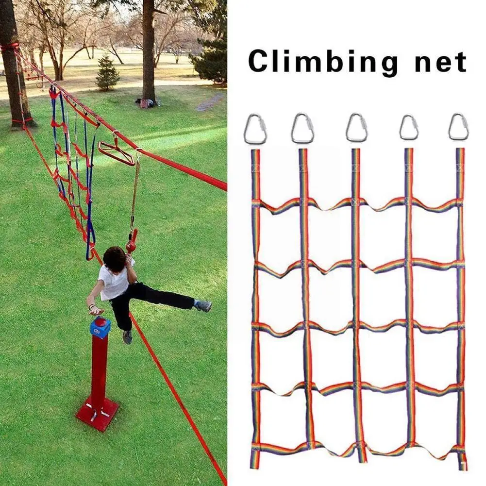 Outdoor Ildren Climbing Net Rainbow Ribbon Net Physical Hanging Swing Ladder Climbing Toy Step Playground Training Net G6l2
Outdoor Ildren Climbing Net Rainbow Ribbon Net Physical Hanging Swing Ladder Climbing Toy Step Playground Training Net G6l2