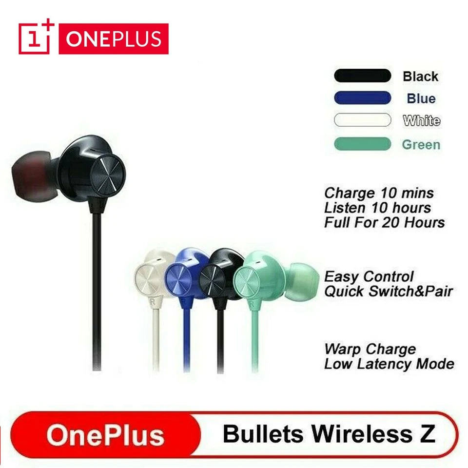 Беспроводные наушники Oneplus Bullets Z оригинальные динамические с магнитным