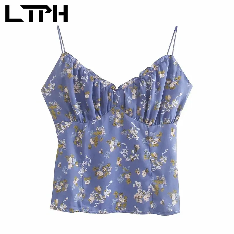 LTPH vintage floral print women tanks crop top sleeveless camisole All-match sweet Folds Slim short chiffon tops 2021 Summer New
LTPH vintage floral print women tanks crop top sleeveless camisole All-match sweet Folds Slim short chiffon tops 2021 Summer New