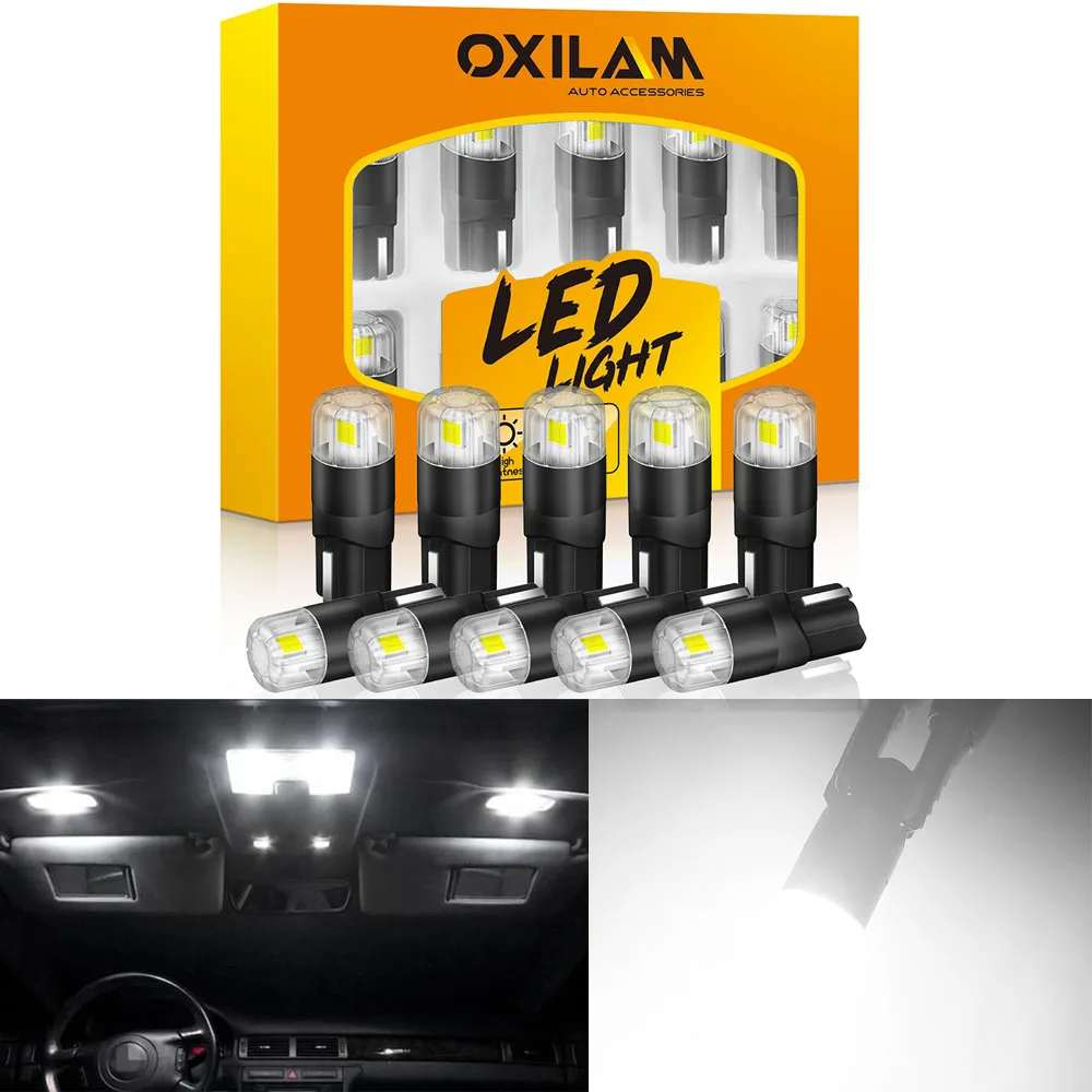 Новая автомобисветильник лампа OXILAM T10 W5W, 10 шт. светодиодный Светодиодная лампа 2835 SMD 194 168 WY5W для освещения салона автомобиля, лампа для багаж...
Новая автомобисветильник лампа OXILAM T10 W5W, 10 шт. светодиодный Светодиодная лампа 2835 SMD 194 168 WY5W для освещения салона автомобиля, лампа для багаж...