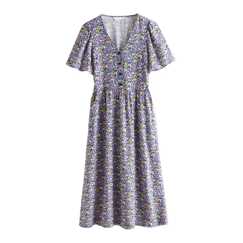 2021 Summer New V-Neck Floral Temperament Dress Women Fashion Prairie Chic Casual A-LINE Short Sleeve Dress for Women Donsignet
2021 Summer New V-Neck Floral Temperament Dress Women Fashion Prairie Chic Casual A-LINE Short Sleeve Dress for Women Donsignet