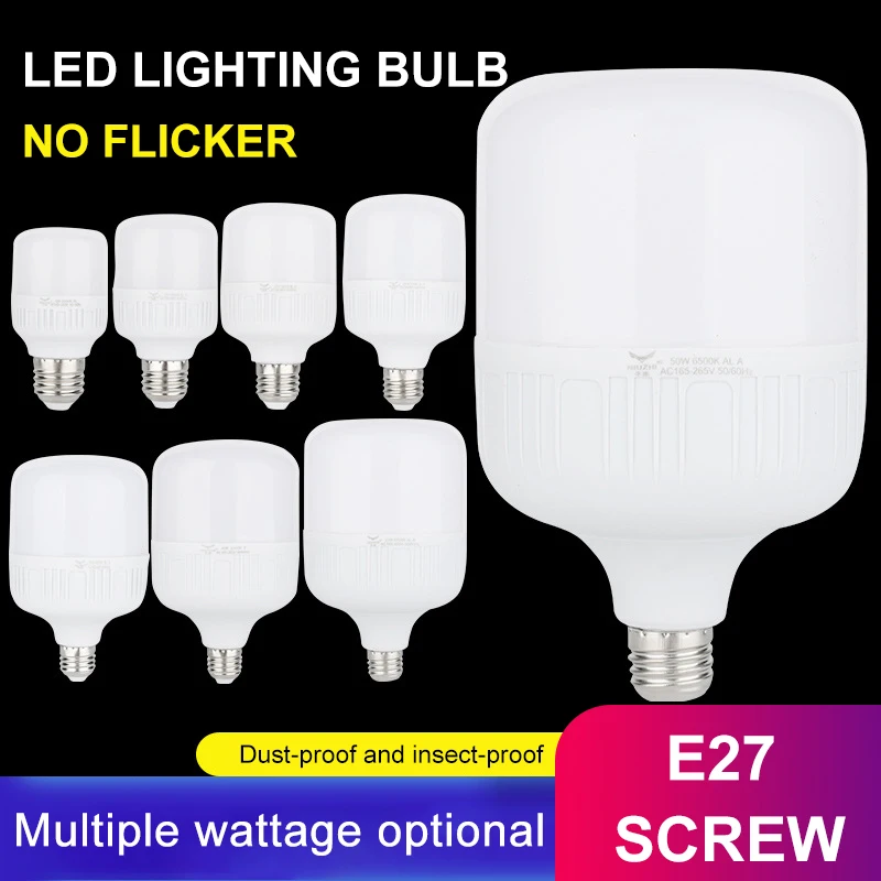 2pcs LED Bulb E27 5W 10W 15W 20W 30W No Flicker High-power Three-proof Energy-saving Lamp Bomlillas Ampoule Blubs For Home
2pcs LED Bulb E27 5W 10W 15W 20W 30W No Flicker High-power Three-proof Energy-saving Lamp Bomlillas Ampoule Blubs For Home