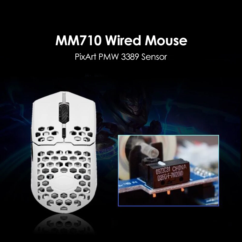 Cooler Master MM710 Gaming Mouse 7 Gear 16000 DPI Honeycomb Shell USB Wired Mice Desktop PC Computer Care Accessaries Supplies
Cooler Master MM710 Gaming Mouse 7 Gear 16000 DPI Honeycomb Shell USB Wired Mice Desktop PC Computer Care Accessaries Supplies