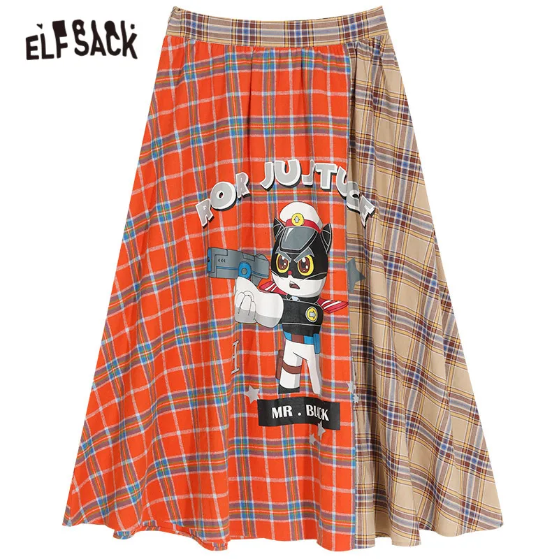ELFSACK Orange Plaid Colorblock High Waist Vintage Skirt Women 2020 Spring New Cartoon Print Casual Long Ladies Daily Skirts
ELFSACK Orange Plaid Colorblock High Waist Vintage Skirt Women 2020 Spring New Cartoon Print Casual Long Ladies Daily Skirts