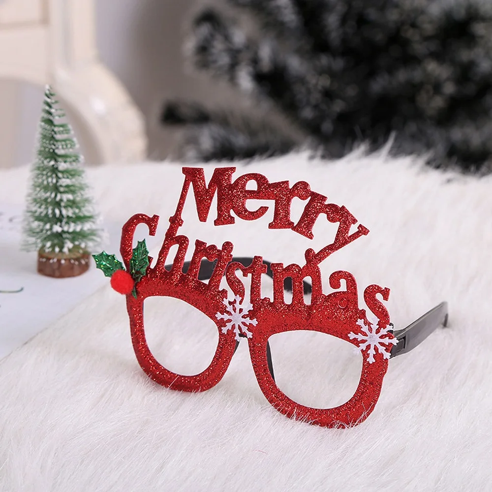4 Pcs Christmas Cute Cartoon Glasses Frame Glittered Eyeglasses No Lens for Kids Adults Xmas Party Decoration
4 Pcs Christmas Cute Cartoon Glasses Frame Glittered Eyeglasses No Lens for Kids Adults Xmas Party Decoration