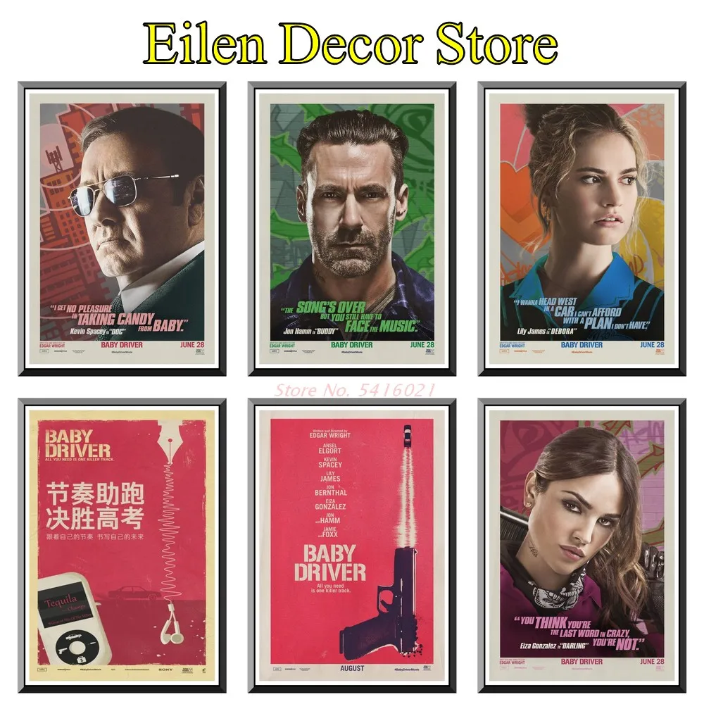 Baby Driver Movie Poster Art Printing Retro Vintage Style Movie Poster Art Prints Fashion Bar Poster For Home Decor 42X30cm
Baby Driver Movie Poster Art Printing Retro Vintage Style Movie Poster Art Prints Fashion Bar Poster For Home Decor 42X30cm