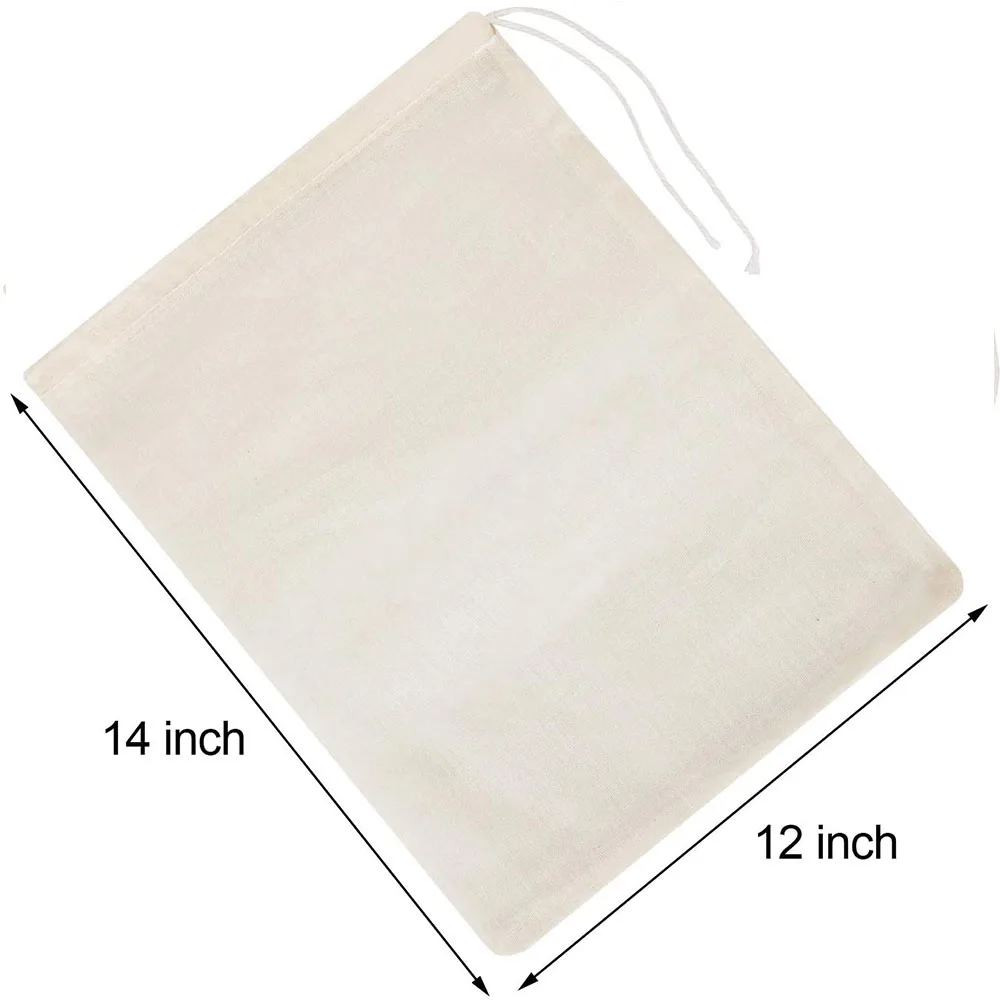 4 Pieces Cheese Bags 12 x 14 Inches Nut Milk Colander Cotton Muslin Bags Mesh Food Bags for Yogurt Coffee Tea Juice Wine Large
4 Pieces Cheese Bags 12 x 14 Inches Nut Milk Colander Cotton Muslin Bags Mesh Food Bags for Yogurt Coffee Tea Juice Wine Large