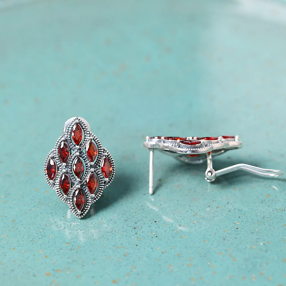 BOCAI Real Sterling Silver S925 Earrings 2021 Retro Creative Design Fashion Diamond Garnet Female Ear Clips For Women
BOCAI Real Sterling Silver S925 Earrings 2021 Retro Creative Design Fashion Diamond Garnet Female Ear Clips For Women