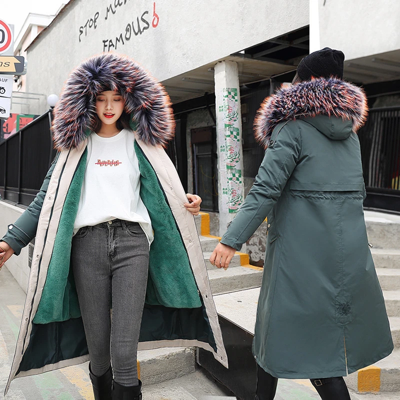 Fashion Long Detachable Lamb Hair Liner Parker Cotton Jacket Coat Warm Women's Winter Jackets Hooded Warm chaqueta mujer K1051
Fashion Long Detachable Lamb Hair Liner Parker Cotton Jacket Coat Warm Women's Winter Jackets Hooded Warm chaqueta mujer K1051