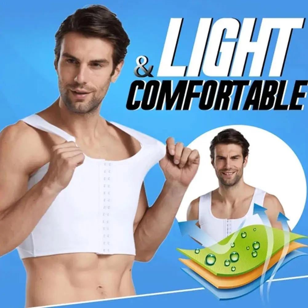 Men's Corset Vest Plus Size Back Support Chest Vest Three-Breasted Double V Tighten Back Control Shapewear Slimming Underwear
Men's Corset Vest Plus Size Back Support Chest Vest Three-Breasted Double V Tighten Back Control Shapewear Slimming Underwear