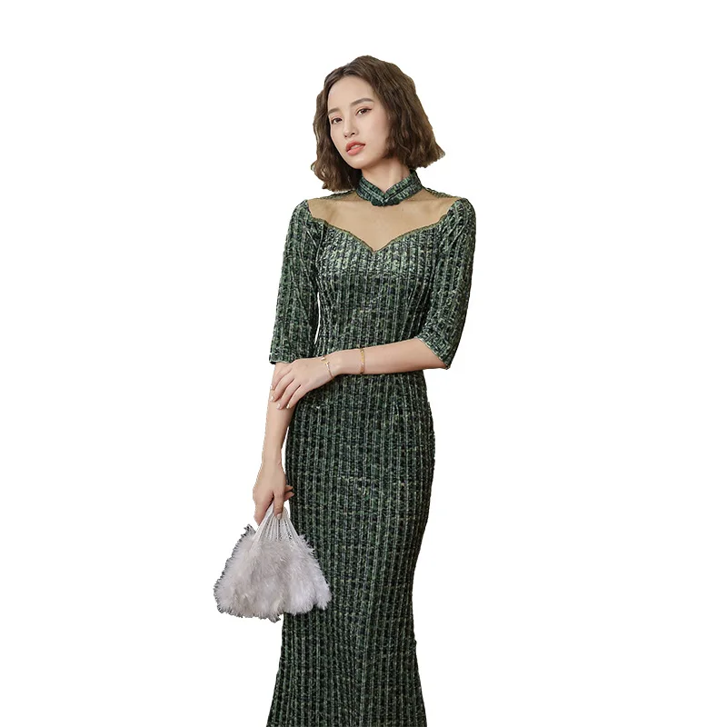 2021 CHCLT green qipao dresses for women party plus size dresses for women 4xl 5xl 6xl
2021 CHCLT green qipao dresses for women party plus size dresses for women 4xl 5xl 6xl