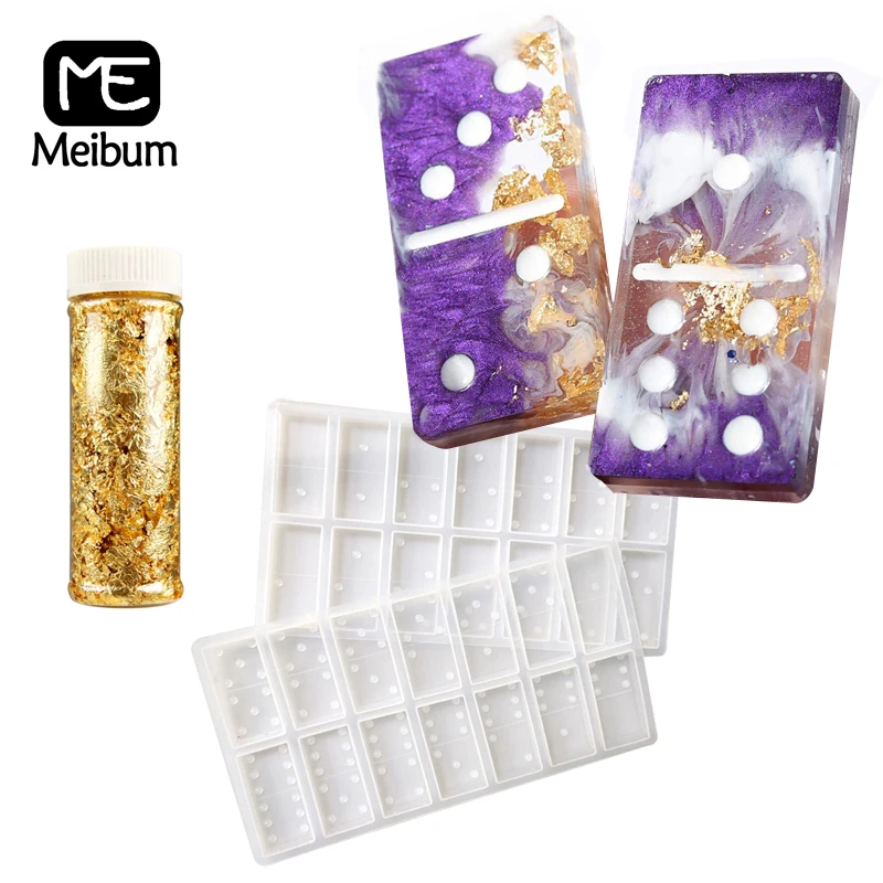 Meibum Epoxy Resin Dominoes Silicone Cake Mold Gold Leaf Flakes Decorating Tools Polymer Clay Mould Chocolate Molds Soap Making 
Meibum Epoxy Resin Dominoes Silicone Cake Mold Gold Leaf Flakes Decorating Tools Polymer Clay Mould Chocolate Molds Soap Making