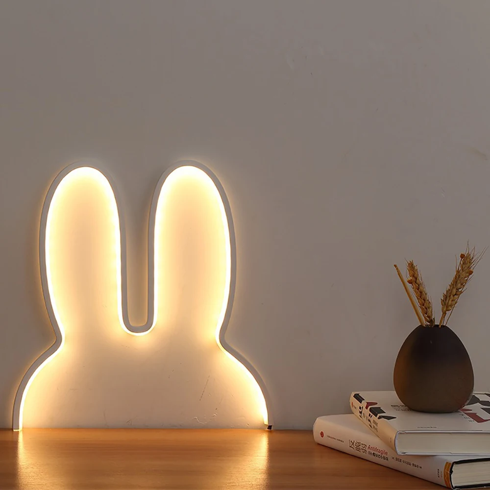 Rabbit LED Wall Night Light Cute Girl Children Room Decoration Home Bedroom Decor Novelty USB Plug-in Kid Bedside Lamp
Rabbit LED Wall Night Light Cute Girl Children Room Decoration Home Bedroom Decor Novelty USB Plug-in Kid Bedside Lamp