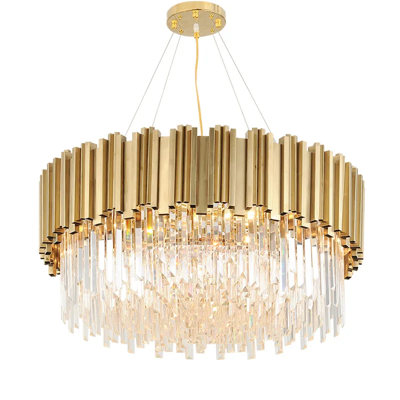 LED Postmodern Round Golden Stainless Steel Crystal Chandelier Lighting Lustre Suspension Luminaire Lampen For Dinning Room
LED Postmodern Round Golden Stainless Steel Crystal Chandelier Lighting Lustre Suspension Luminaire Lampen For Dinning Room
