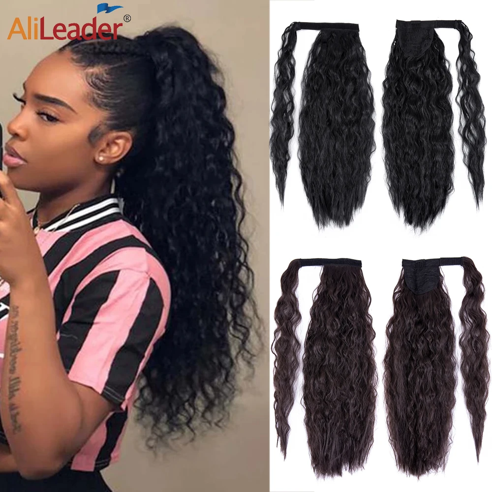 New Synthetic Corn Wavy Long Ponytail Hairpiece 22" Long Afro Kinky Curly Ponytail Wrap Around Clip In Fake Hair Alileader
New Synthetic Corn Wavy Long Ponytail Hairpiece 22" Long Afro Kinky Curly Ponytail Wrap Around Clip In Fake Hair Alileader