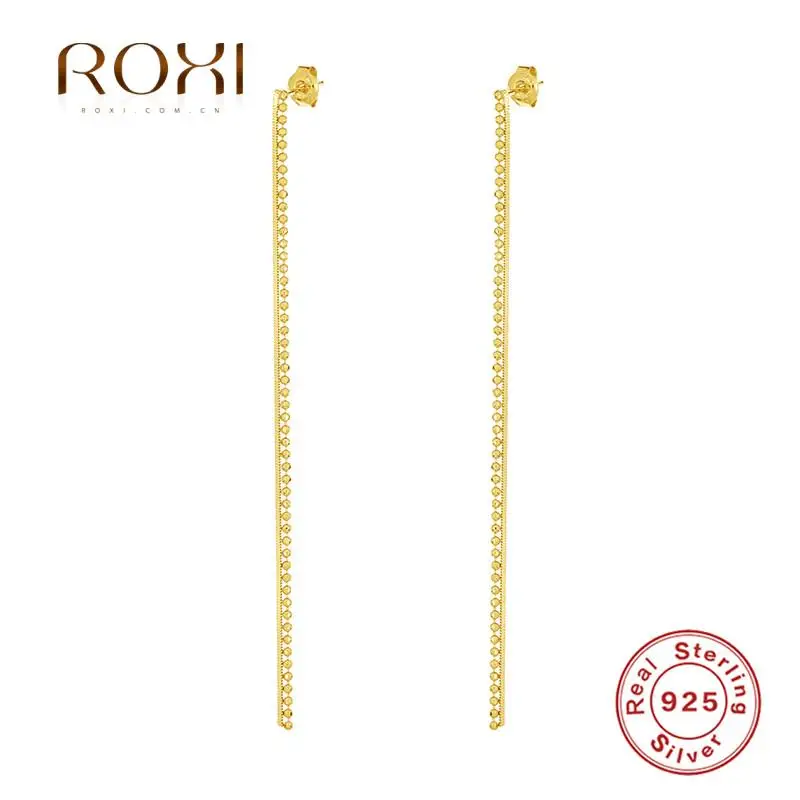 ROXI Fashion Long Chain Tassel Stud Earrings For Women 925 Sterling Silver Piercing Earrings Jewelry Brincos Career Women Earing
ROXI Fashion Long Chain Tassel Stud Earrings For Women 925 Sterling Silver Piercing Earrings Jewelry Brincos Career Women Earing