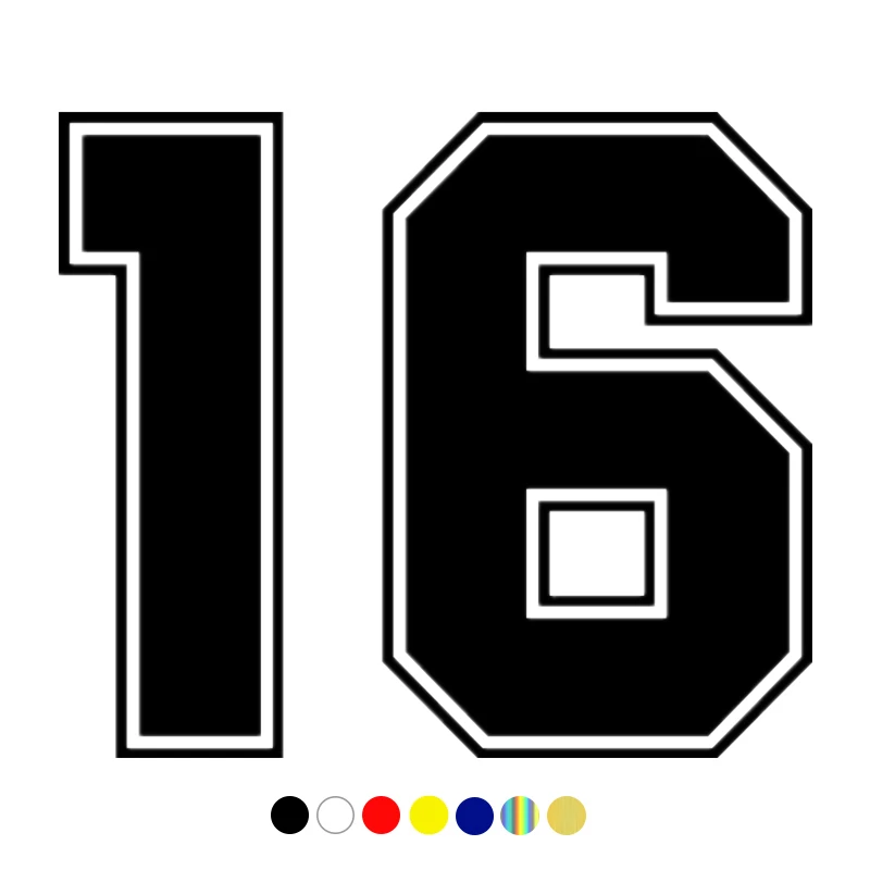CS-10155# Funny Vinyl Decal Number 16 Car Sticker Waterproof Auto Decors on Truck Bumper Rear Window 
CS-10155# Funny Vinyl Decal Number 16 Car Sticker Waterproof Auto Decors on Truck Bumper Rear Window