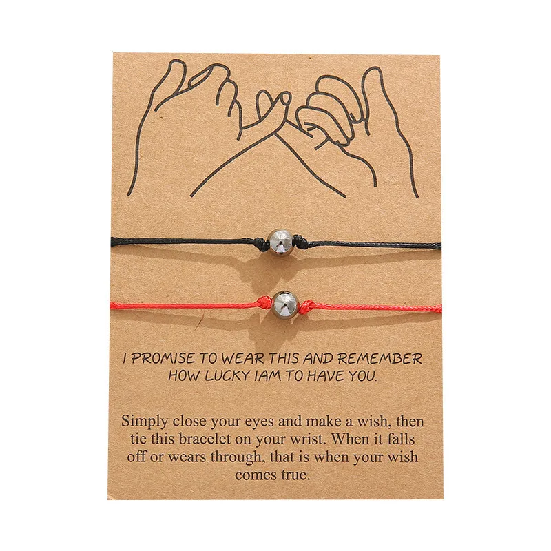 Hand Woven Wax Lucky Rope Heart Star Charm Copper Beads Braided Friendship Card Bracelet
Hand Woven Wax Lucky Rope Heart Star Charm Copper Beads Braided Friendship Card Bracelet