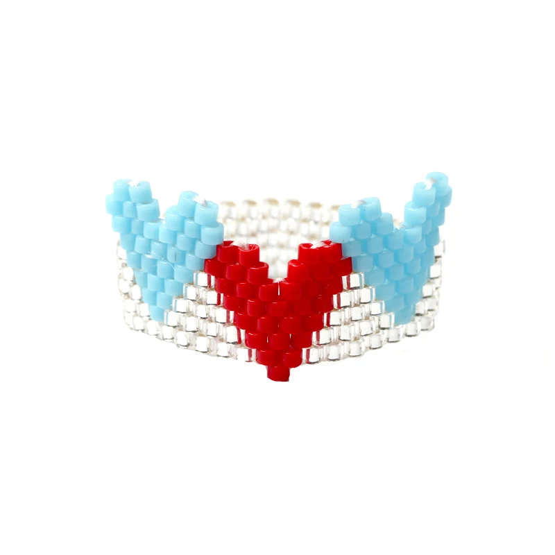 Fairywoo Miyuki Heart Ring Three Heart Jewelry Cute Style Beaded Red Rings Women Gift For Lover Delica Friendship Ring Wholesale
Fairywoo Miyuki Heart Ring Three Heart Jewelry Cute Style Beaded Red Rings Women Gift For Lover Delica Friendship Ring Wholesale