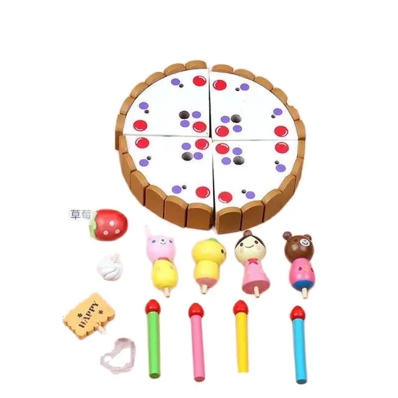 Birthday Cake Cutting 16pcs fruits pretend playset educational kids toys 
Birthday Cake Cutting 16pcs fruits pretend playset educational kids toys