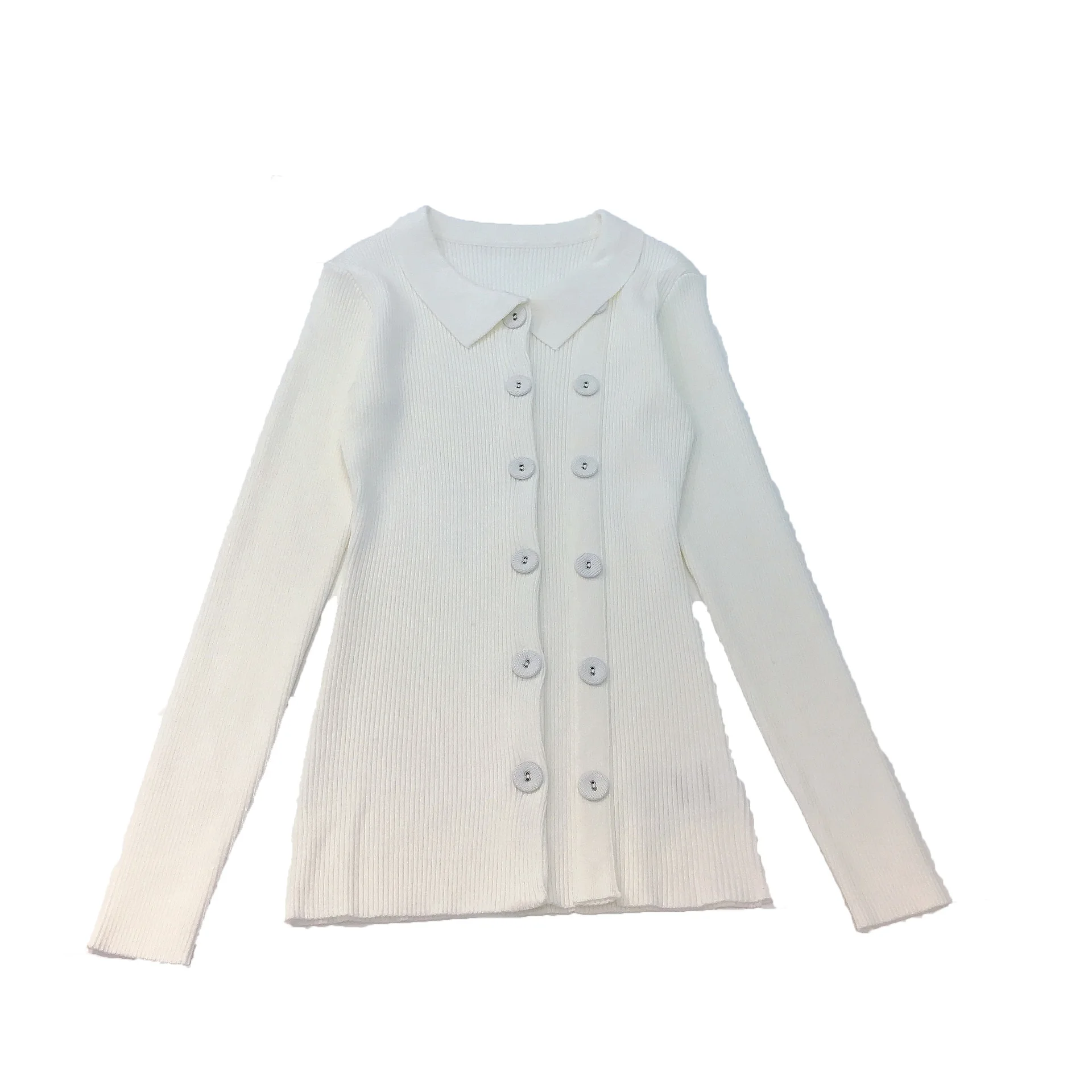 TVVOVVIN Spring New Double Breasted Lapel Slim Knitted Cardigan Solid Color Fashion Long Sleeve All-match Sweater IFVP
TVVOVVIN Spring New Double Breasted Lapel Slim Knitted Cardigan Solid Color Fashion Long Sleeve All-match Sweater IFVP