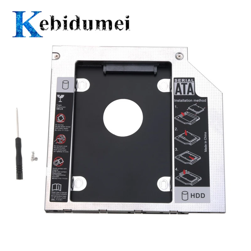 KEBIDUMEI 12.7mm Universal 2.5 2nd Ssd Hd SATA Hard Disk Drive HDD Caddy Adapter Aluminum Hard Disk Drive Bay SATA 3.0 ODD 
KEBIDUMEI 12.7mm Universal 2.5 2nd Ssd Hd SATA Hard Disk Drive HDD Caddy Adapter Aluminum Hard Disk Drive Bay SATA 3.0 ODD