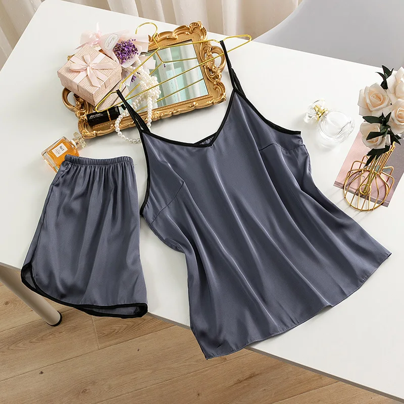 Sexy 2PCS Pajamas Suit Casual Women Homewear Sleepwear Novelty Home Clothing Intimate Lingerie Satin Nightwear Sleep Set
Sexy 2PCS Pajamas Suit Casual Women Homewear Sleepwear Novelty Home Clothing Intimate Lingerie Satin Nightwear Sleep Set