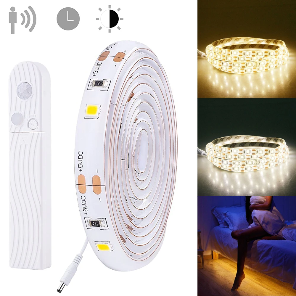 PIR Motion Sensor Activated LED Light Strips Waterproof Flexible Ribbon Tape Auto on/off Under Cabinet Lamp for Bedroom Wardrobe
PIR Motion Sensor Activated LED Light Strips Waterproof Flexible Ribbon Tape Auto on/off Under Cabinet Lamp for Bedroom Wardrobe