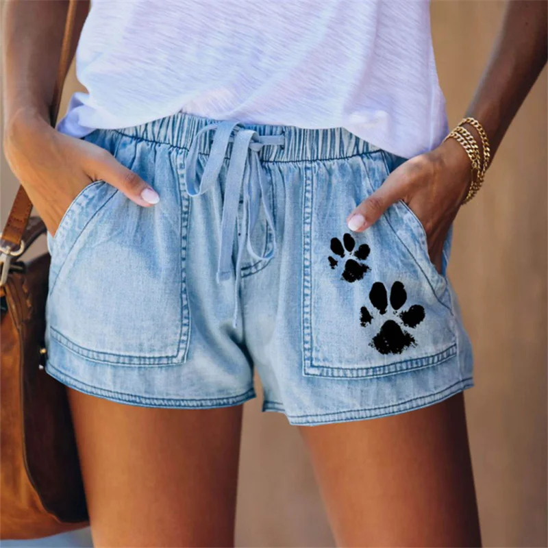 Женские джинсовые шорты, повседневные, с принтом в виде кошачьей лапы, сексуальные, с эластичной талией, летние, ярко-синие, на шнуровке, своб...
Женские джинсовые шорты, повседневные, с принтом в виде кошачьей лапы, сексуальные, с эластичной талией, летние, ярко-синие, на шнуровке, своб...