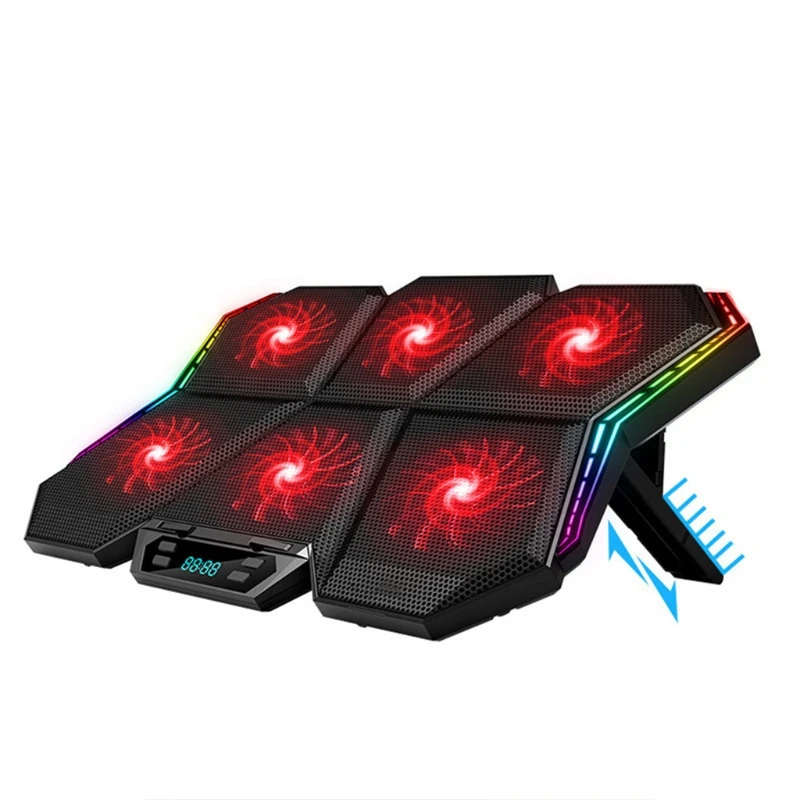 Laptop Cooling Pad, Laptop Cooler with 6 Quiet Led Fans for 15.6-17 Inch Laptop R2JF
Laptop Cooling Pad, Laptop Cooler with 6 Quiet Led Fans for 15.6-17 Inch Laptop R2JF