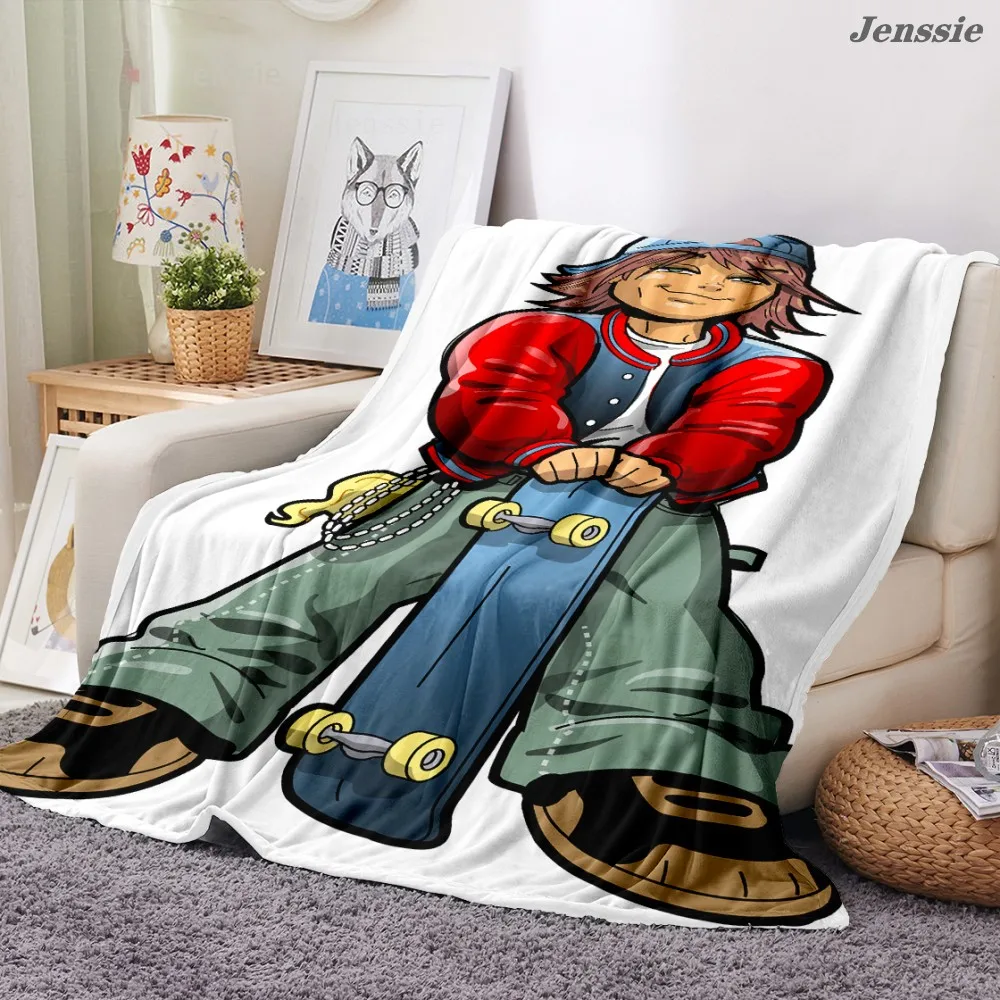 Skateboard Hip-hop Flannel Blanket Winter Comfort Blanket for Bed Sofa Picnic Camping Bedspread Pro Skater Print Blanket Flannel
Skateboard Hip-hop Flannel Blanket Winter Comfort Blanket for Bed Sofa Picnic Camping Bedspread Pro Skater Print Blanket Flannel