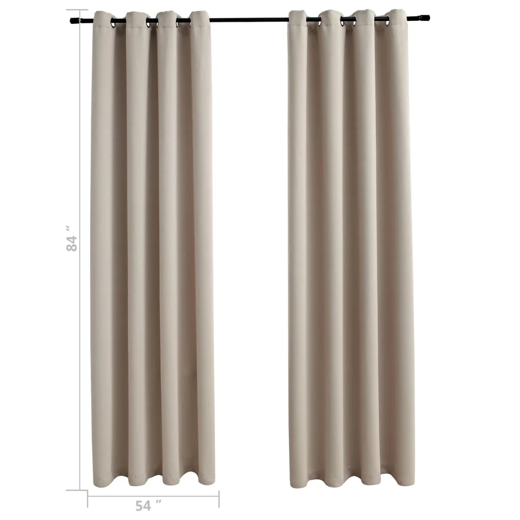 Blackout Curtains with Rings 2 pcs Beige 54"x84" Fabric Free Shipping in the United States
Blackout Curtains with Rings 2 pcs Beige 54"x84" Fabric Free Shipping in the United States