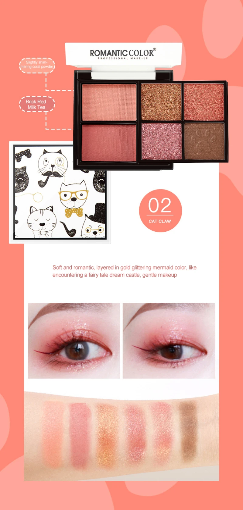 ROMANTIC COLOR Matte Silky Eyeshadow Palette Blush High Gloss Multipurpose Earth Color Shimmer Eye Shadow Eye Makeup TSLM2 
ROMANTIC COLOR Matte Silky Eyeshadow Palette Blush High Gloss Multipurpose Earth Color Shimmer Eye Shadow Eye Makeup TSLM2