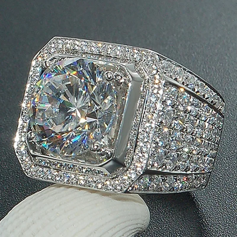 Hip Hop Princess 3 Carats Diamond Ring for Men Bague Birthday Rock Anillos Bizuteria Jewelry Gemstone Silver color 925 Jewelry
Hip Hop Princess 3 Carats Diamond Ring for Men Bague Birthday Rock Anillos Bizuteria Jewelry Gemstone Silver color 925 Jewelry