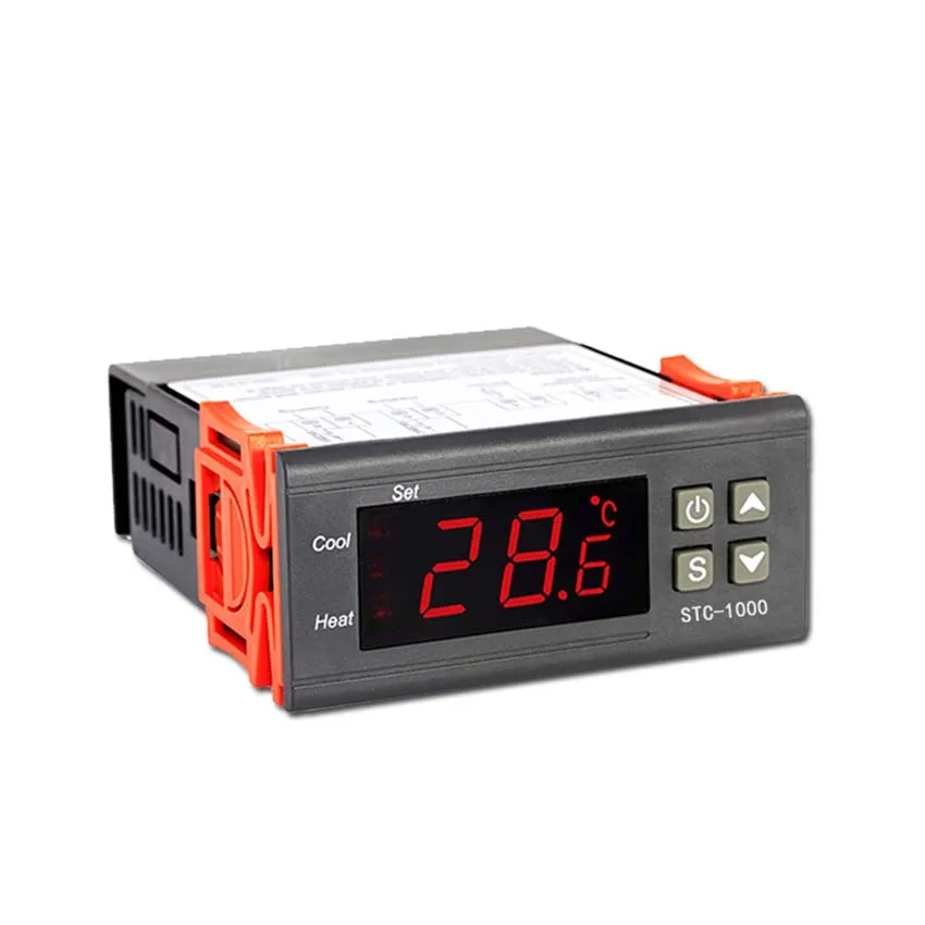Цифровой Температура контроллер 12V 24V 220V Прохладный & Цельсия термостат с Сенсор