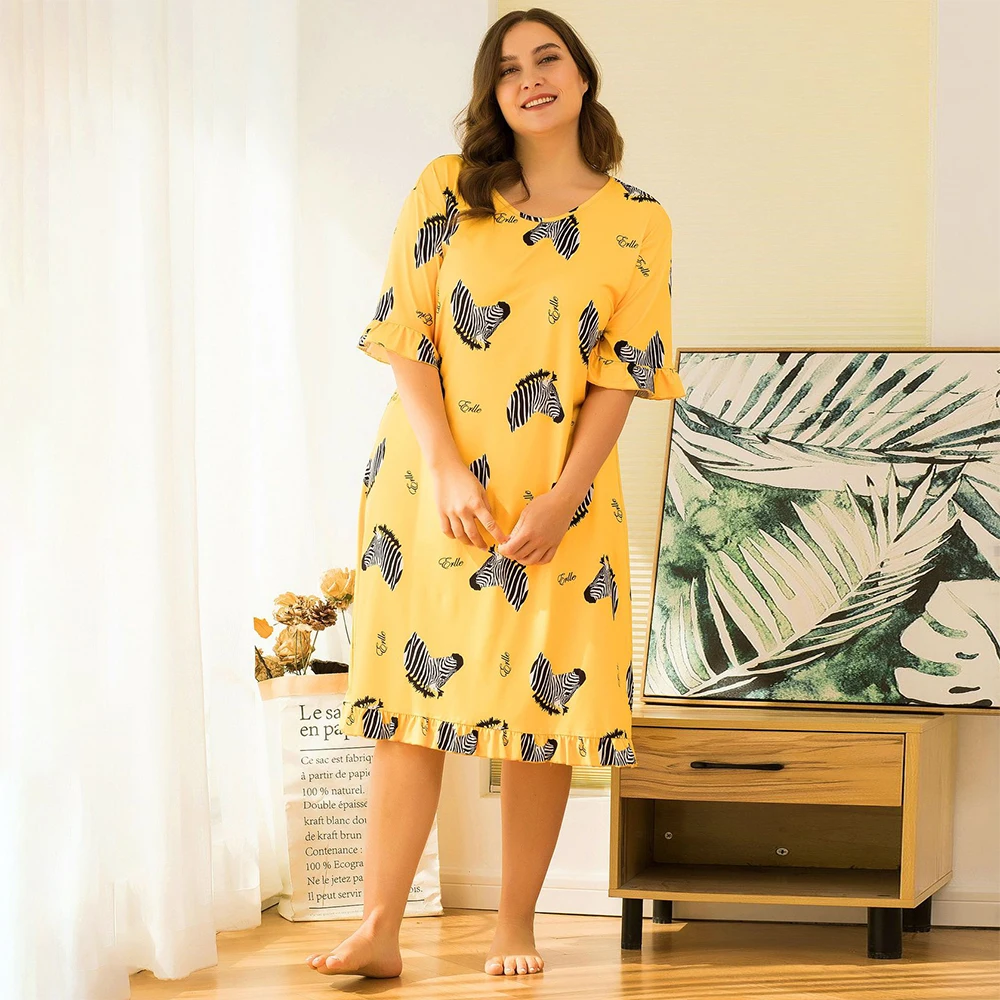 FridayIn Summer 2021 Women me Style Round Neck Cartoon Anime Printing Loose Yellow Sleep Dress Nightdress Nightgown Nightwear
FridayIn Summer 2021 Women me Style Round Neck Cartoon Anime Printing Loose Yellow Sleep Dress Nightdress Nightgown Nightwear