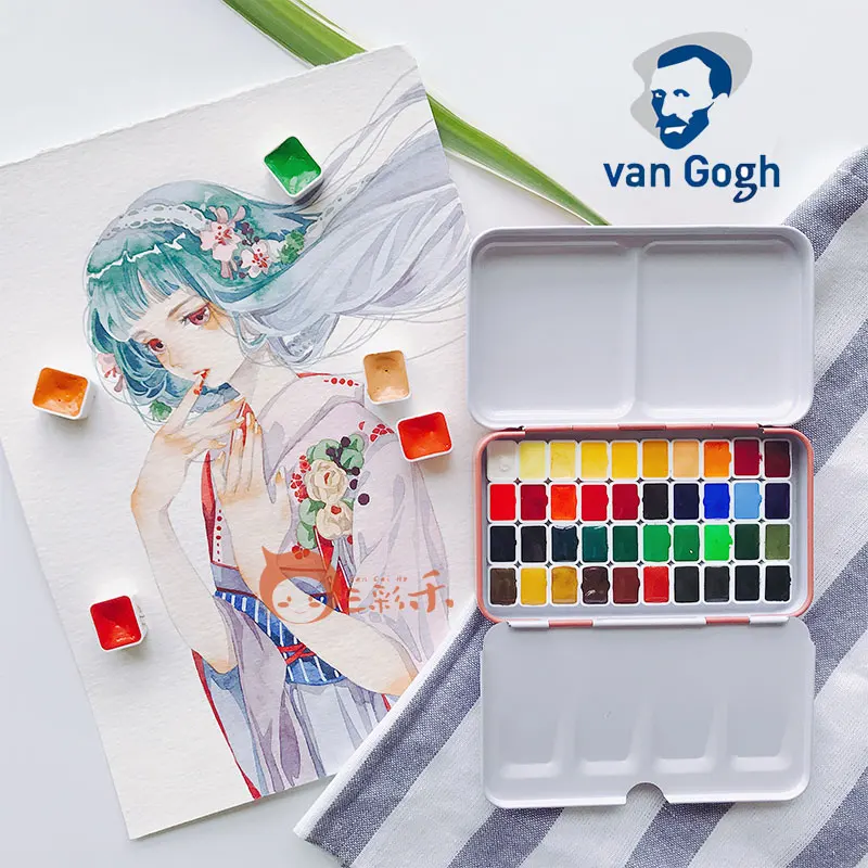 Набор для рисования ручной работы Van Gogh WaterColor 40 цветов дорожный набор ногтей