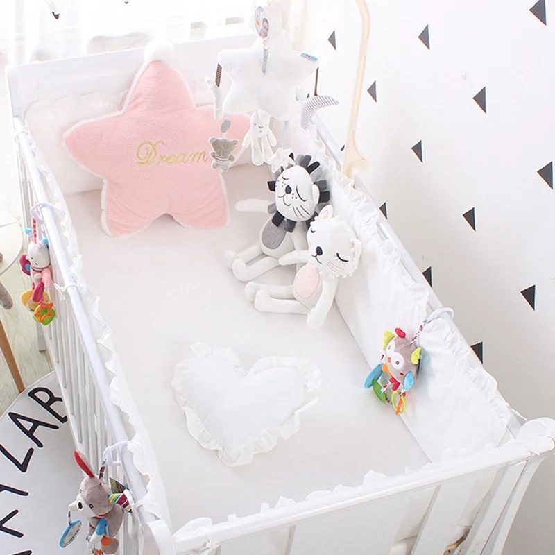 Newborn Bed Cribs Baby Bumper Protector Kids Bumper Sheet Around Cushion Cot Pillows Newborns Room Decor Bedding Set
Newborn Bed Cribs Baby Bumper Protector Kids Bumper Sheet Around Cushion Cot Pillows Newborns Room Decor Bedding Set