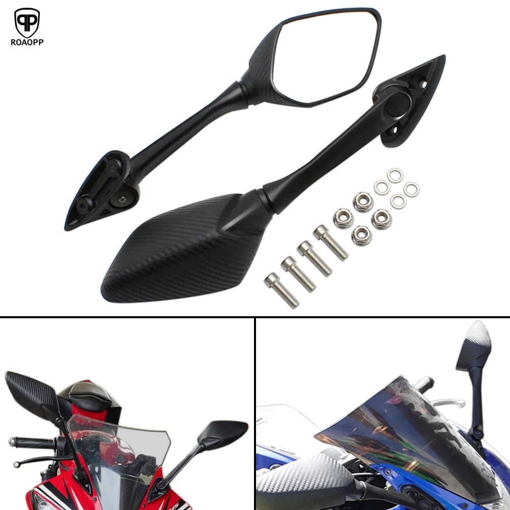 ROAOPP Motorcycle Side Mirrors Motorbike Blind Spot Rearview Mirrors Short For Yamaha YZF R3 R25 2015 2016 2017 YZF-R3 YZF-R25
ROAOPP Motorcycle Side Mirrors Motorbike Blind Spot Rearview Mirrors Short For Yamaha YZF R3 R25 2015 2016 2017 YZF-R3 YZF-R25