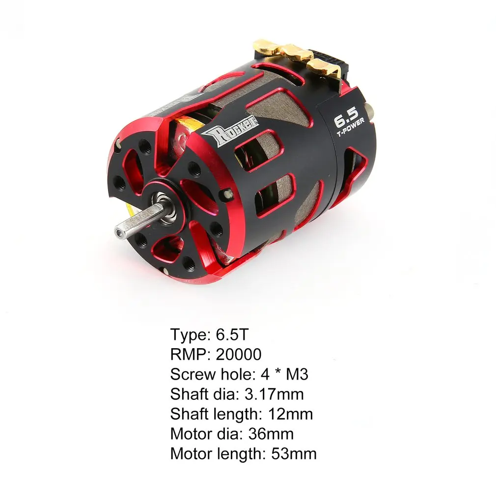Rocket 540 10.5T Brushed Motor Sensorless Brushless Motor for 1/10 ON/Off-Road Rock Crawler Climbing Drift RC Car
Rocket 540 10.5T Brushed Motor Sensorless Brushless Motor for 1/10 ON/Off-Road Rock Crawler Climbing Drift RC Car