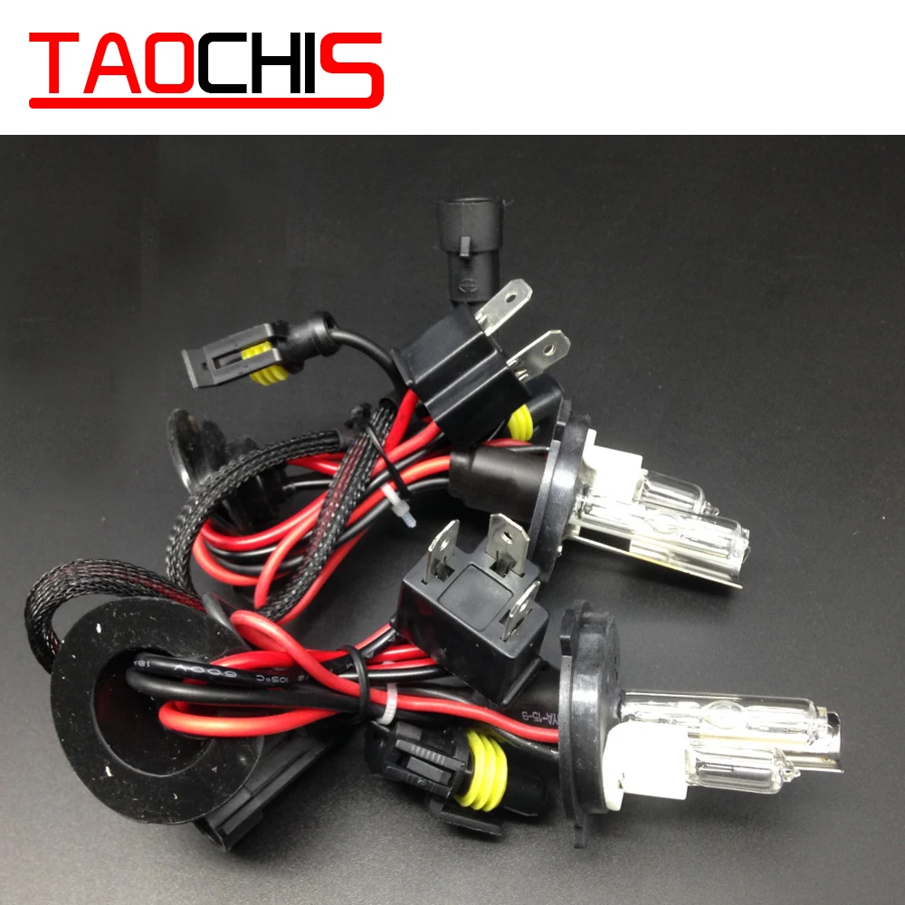 

TAOCHIS 12V 35W H4-2 H4/H H4/L Hid Replacement Xenon Bulbs Lamp Headlight Conversion 4300k 5000k 6000k 8000k lights with Halogen