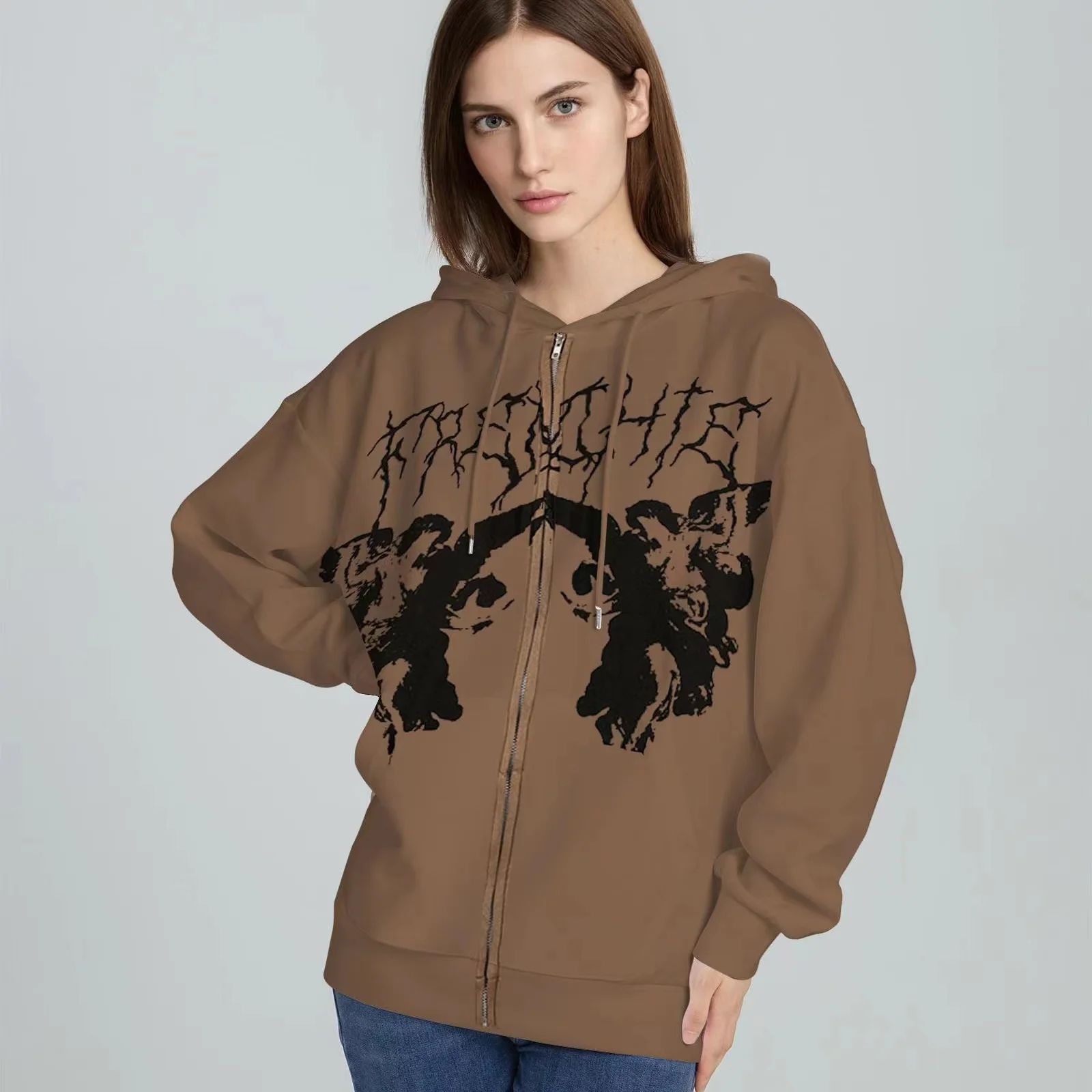 Vintage Angel Print Oversized Hoodies Female Zip Up Long Sleeve Women's Sweatshirt Y2K Aesthetic Autumn Winter Grunge Streetwear
Vintage Angel Print Oversized Hoodies Female Zip Up Long Sleeve Women's Sweatshirt Y2K Aesthetic Autumn Winter Grunge Streetwear