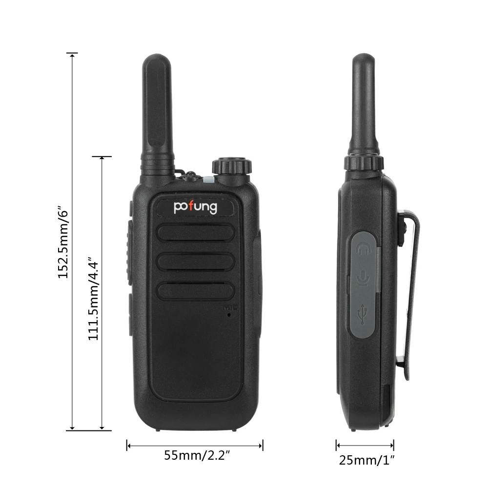 2 Pcs T15 Mini Walkie Talkie Handheld HF Transceiver Two Way Radio UHF Radio Communicator Radio USB
2 Pcs T15 Mini Walkie Talkie Handheld HF Transceiver Two Way Radio UHF Radio Communicator Radio USB