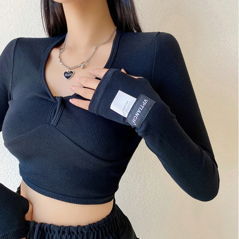 TVVOVVIN Sexy Slim Fit Thin Solid Color Versatile Long Sleeve Label Top Women's Hollow Short Bottomed Tshirt Tees T Shirt G42F
TVVOVVIN Sexy Slim Fit Thin Solid Color Versatile Long Sleeve Label Top Women's Hollow Short Bottomed Tshirt Tees T Shirt G42F