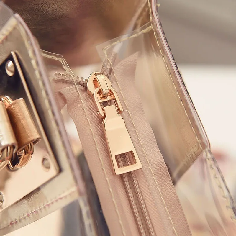Women Handbag PVC Shoulder Bag Laser Fashion Design Elegant Femme Women Messenger Bag Transparent Zipper Composite Bag Luxury
Women Handbag PVC Shoulder Bag Laser Fashion Design Elegant Femme Women Messenger Bag Transparent Zipper Composite Bag Luxury