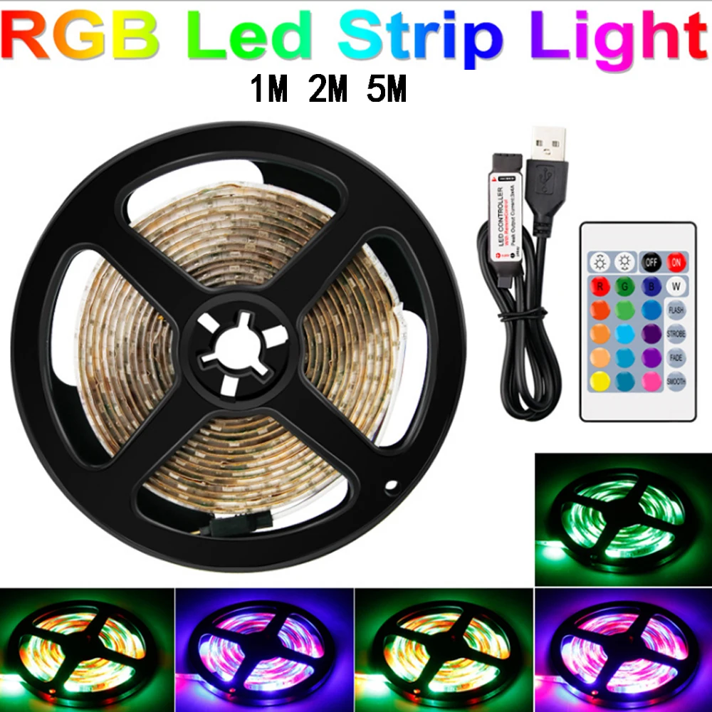 RGB LED Light Strips 5V 5050 Decoration Lighting USB Infrared Remote Controller Ribbon Lamp For Festival Party Bedroom BackLight
RGB LED Light Strips 5V 5050 Decoration Lighting USB Infrared Remote Controller Ribbon Lamp For Festival Party Bedroom BackLight